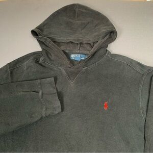 Vintage Polo Ralph Lauren Men’s Pullover Hoodie Size XL Black, Red Pony